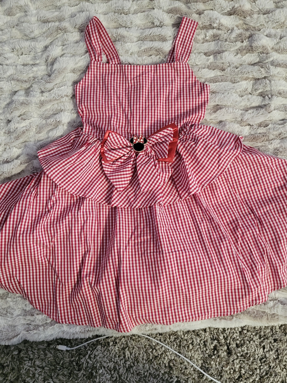 Disney Red Gingham Bow-Accent Summer Dress